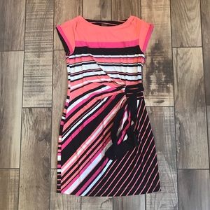 Taylor Black, Cream, Salmon, and Pink Dress 10